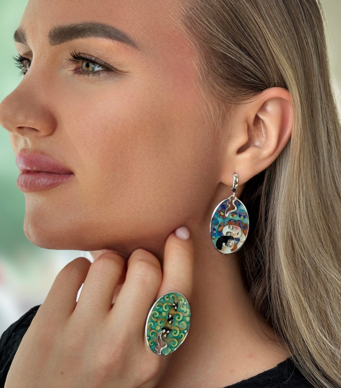 Earrings "Gustav Klimt"