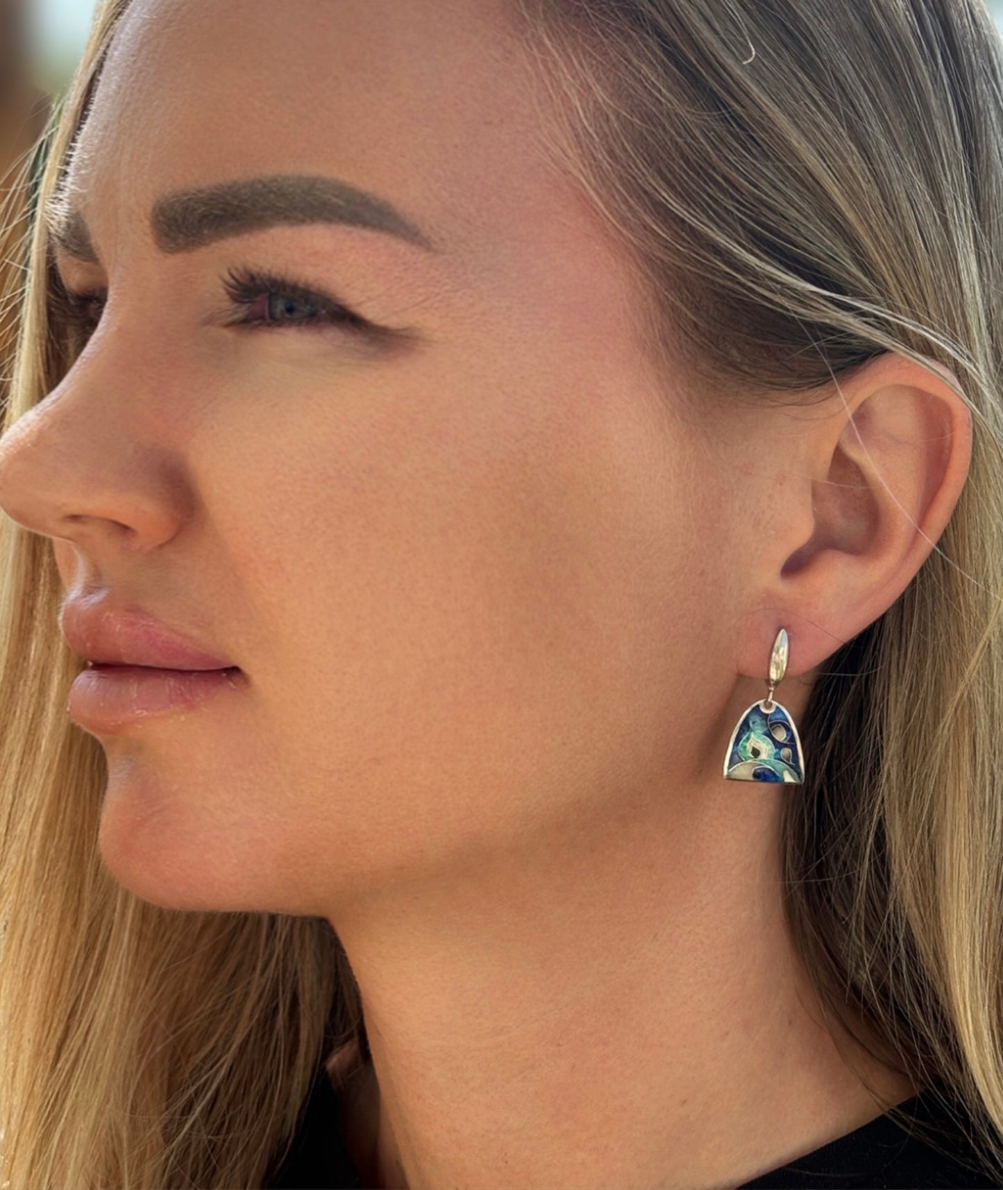 Kõrvarõngad "Blue Abstraction"