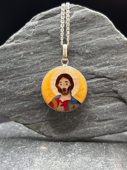Double-sided pendant "Jesus Christ, the Savior"