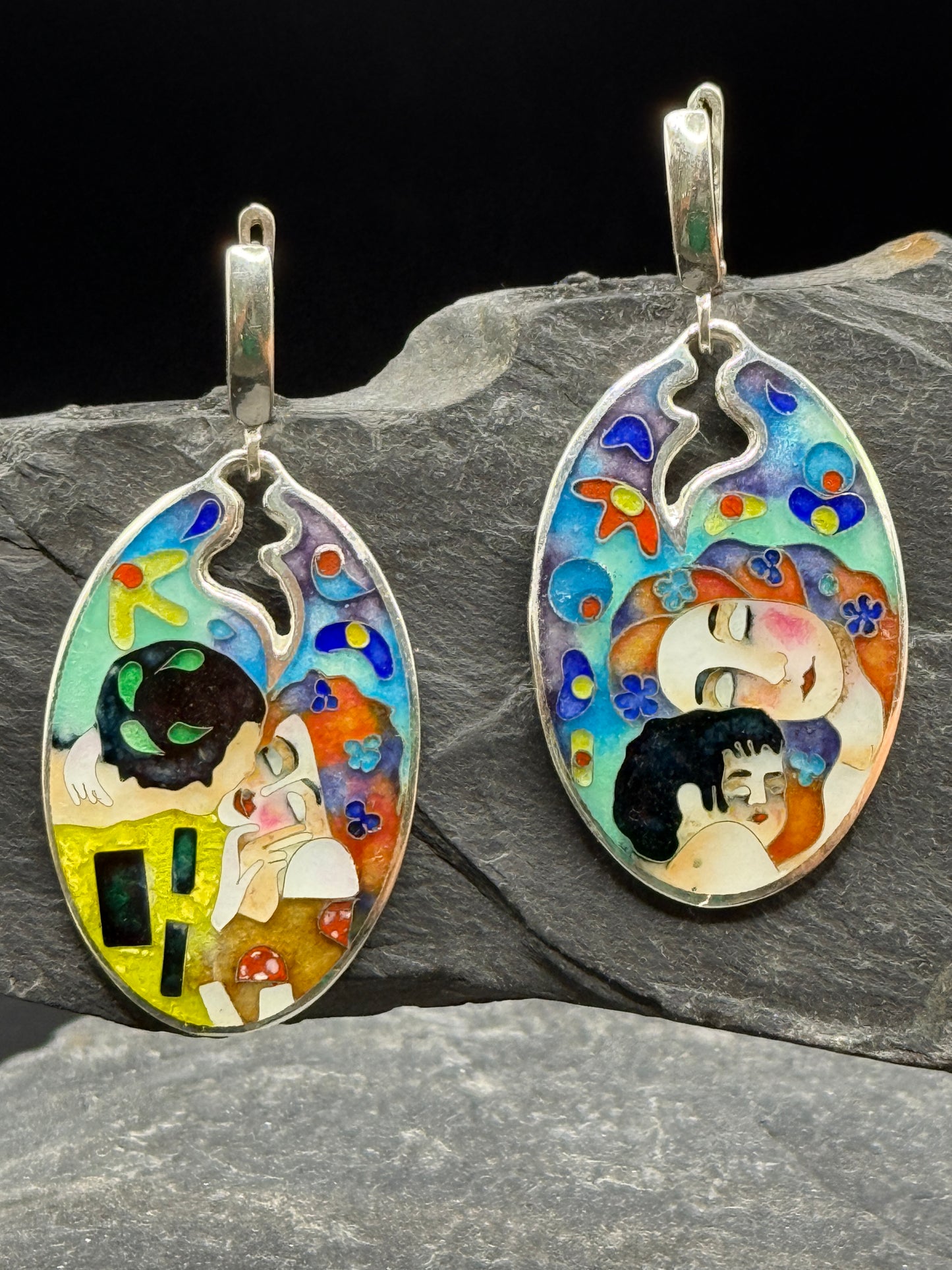 Earrings "Gustav Klimt"