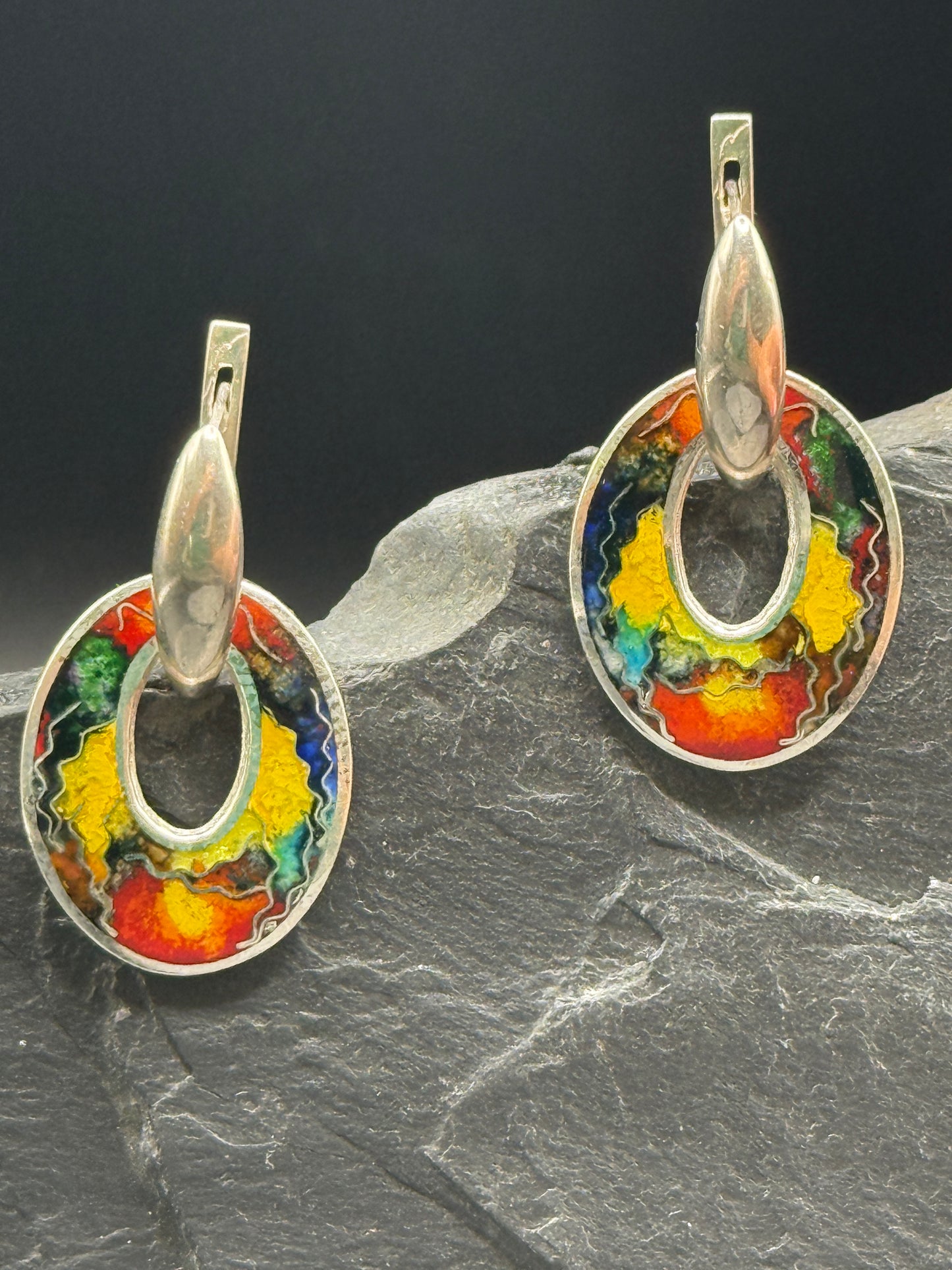 Earrings "View from the Rose Garden"