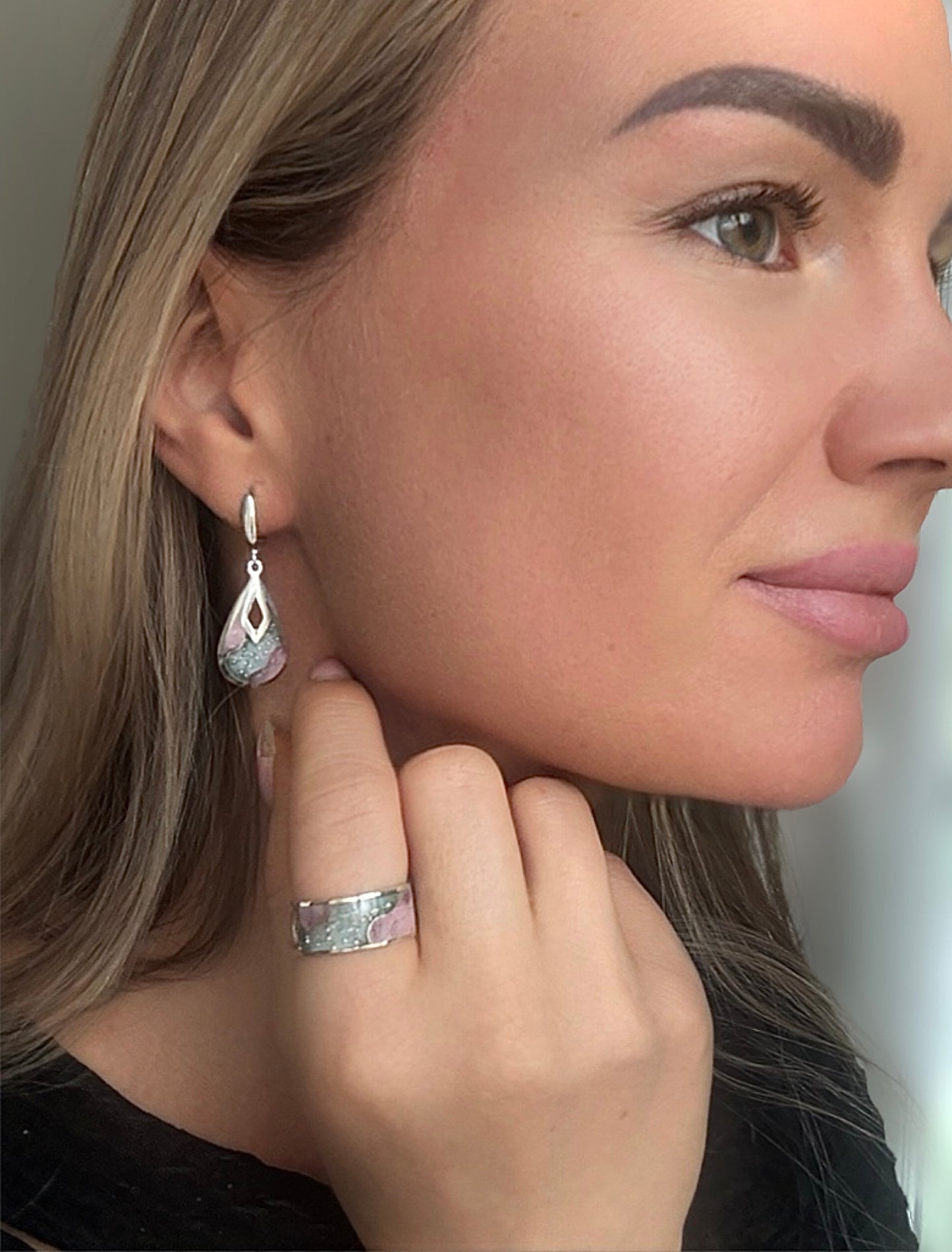 Set “Pastel Waves” - Minanqari Silver & Enamel