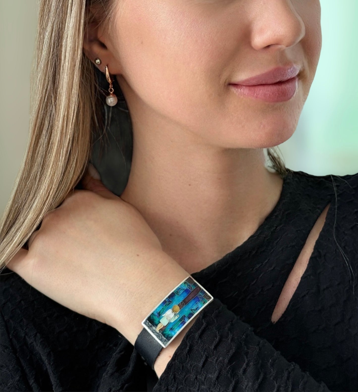 Браслет «Священная тишина» – Минанкари, серебро и эмаль.