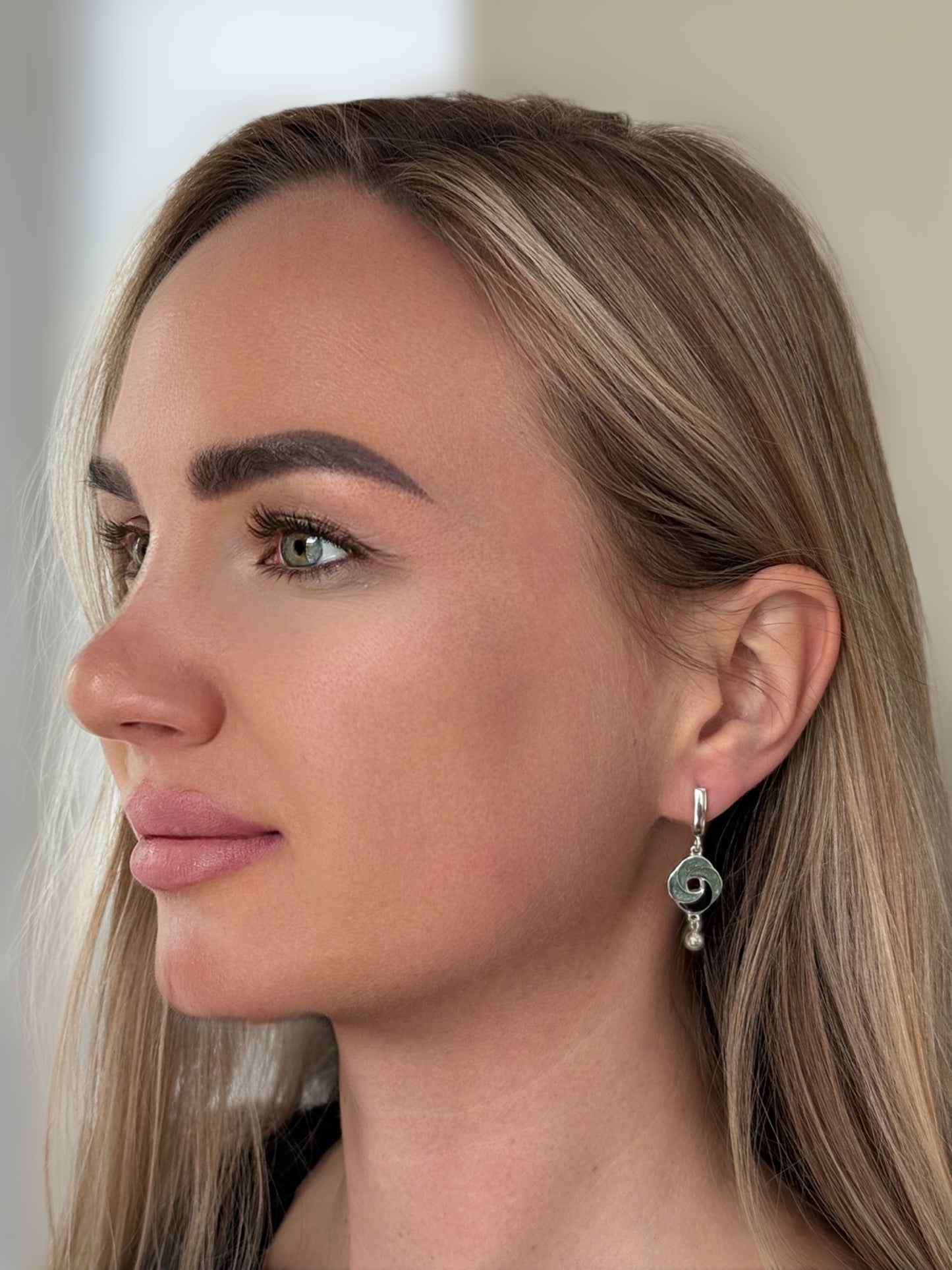 Earrings “Harmony Spiral” – Minanqari Silver & Enamel