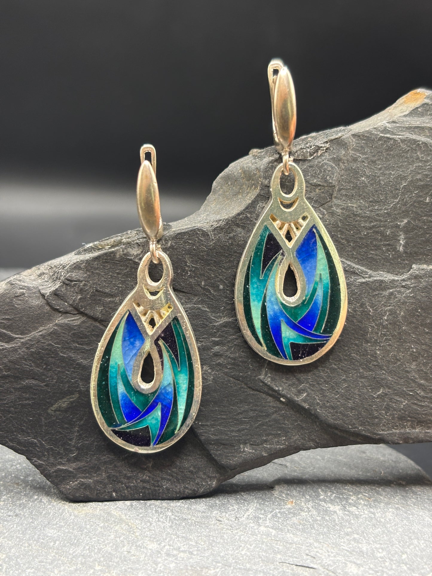 Kõrvarõngad "Turquoise Swirl"