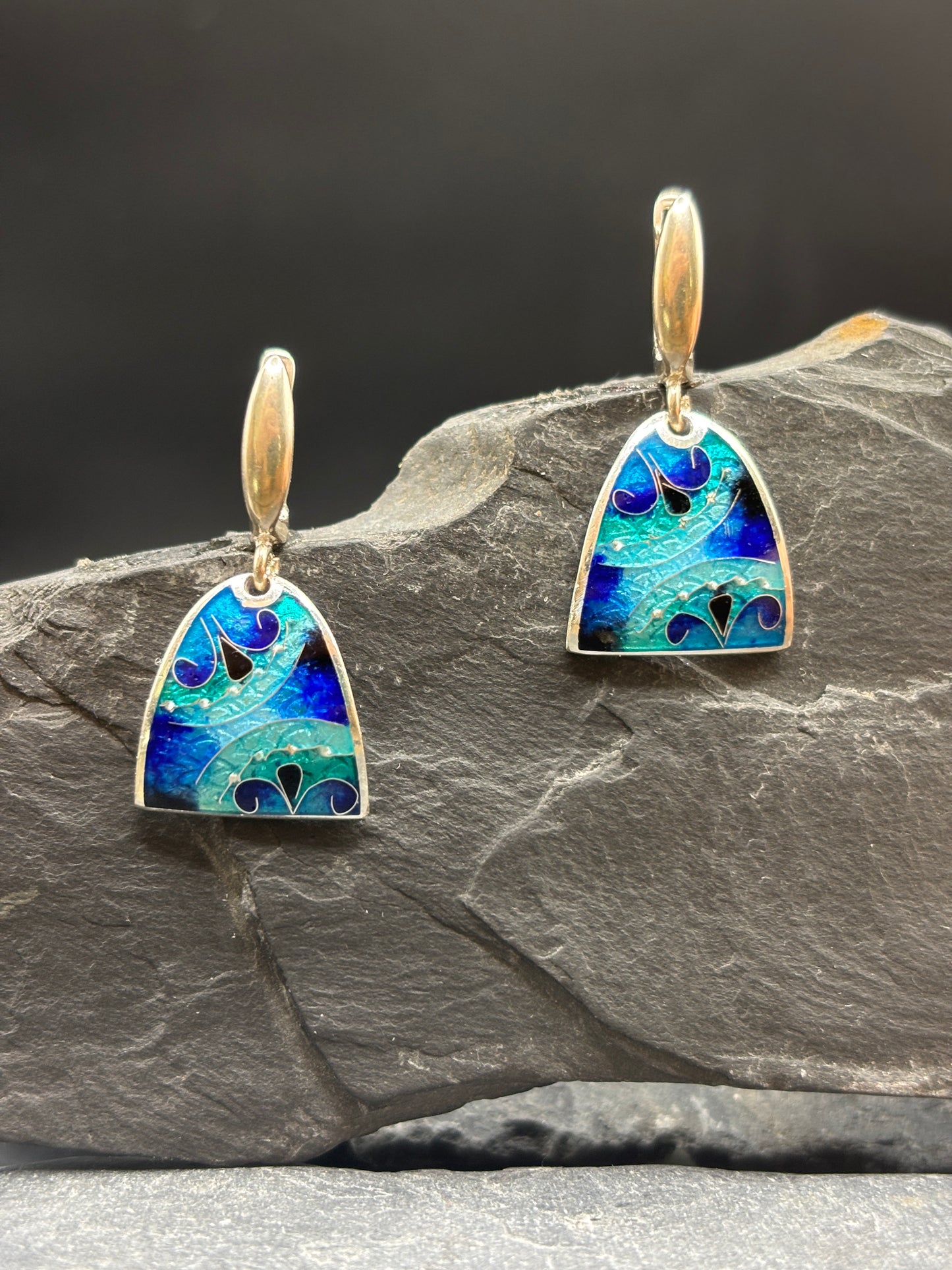 Earrings "Sea Abstraction"
