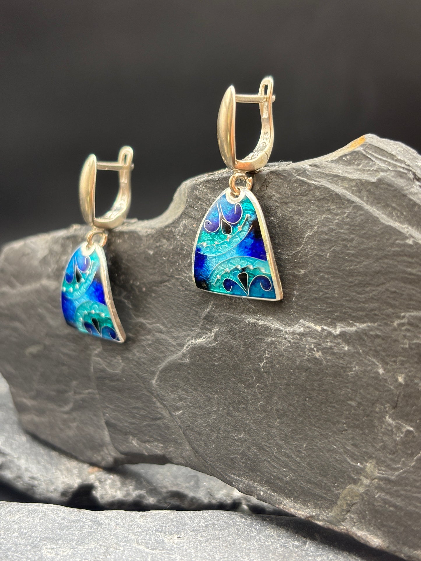 Earrings "Sea Abstraction"