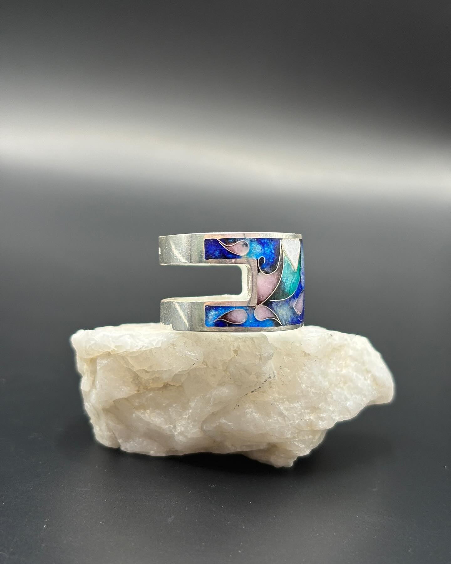 Ring "Blue Abstraction"