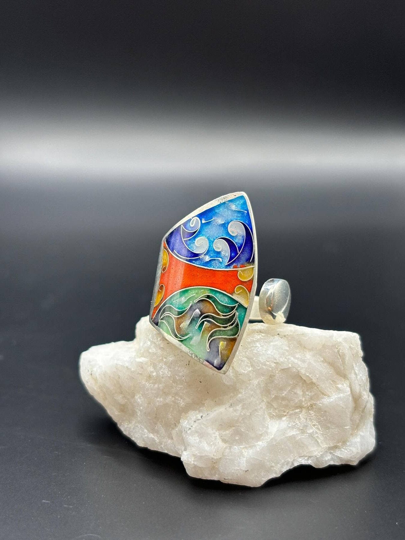 Ring “Energy of Elements: Earth, Water, Fire”