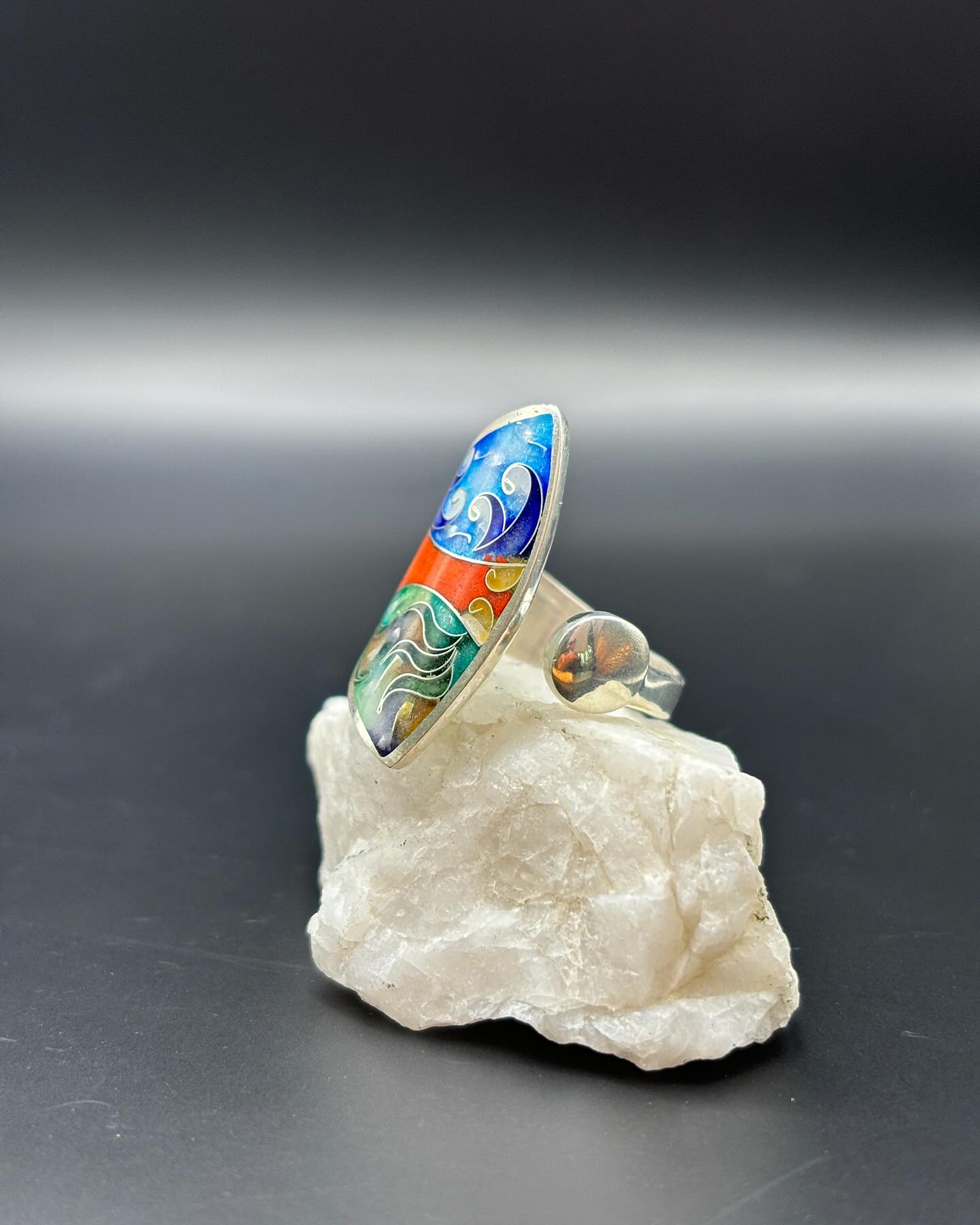 Ring “Energy of Elements: Earth, Water, Fire”