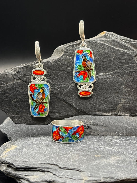 Set "Bird & Pomegranate Set"