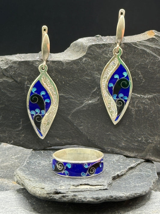 Set "Blue Enamel"