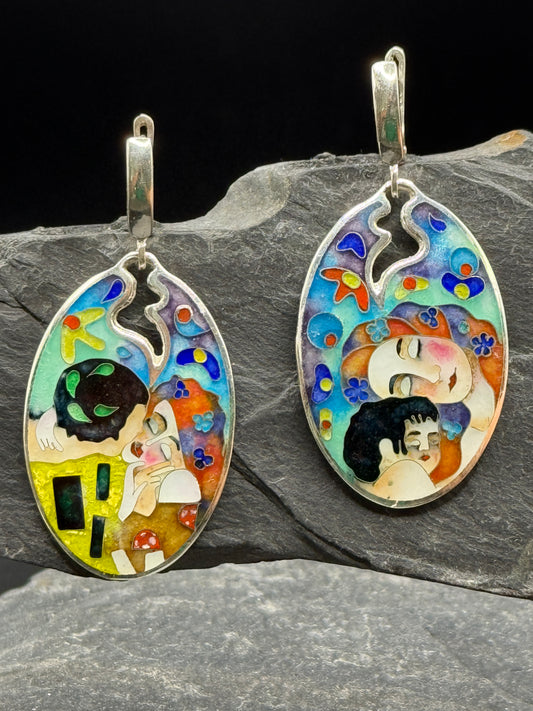 Earrings "Gustav Klimt"