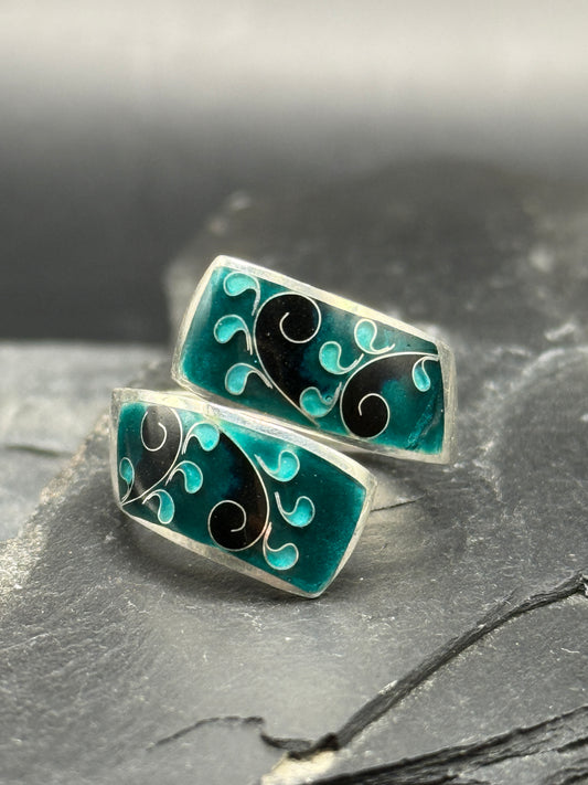 Ring "Emerald Wave"