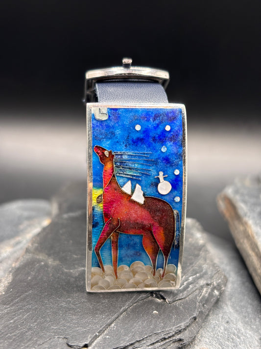 Bracelet “Red Horse” — Minanqari Enamel