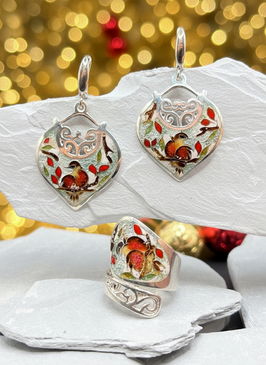 Set “Song of Snow” — Minanqari Silver & Enamel