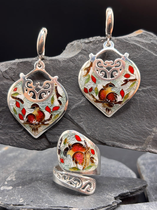 Set “Song of Snow” — Minanqari Silver & Enamel