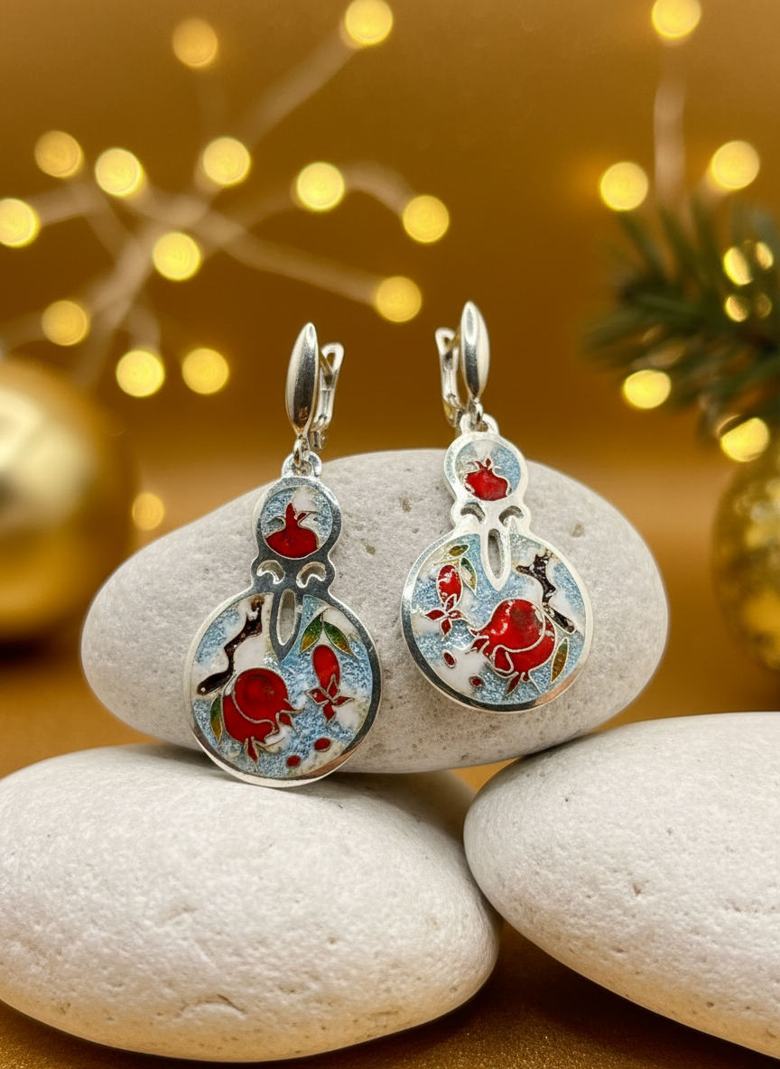 Earings “Winter Pomegranate”