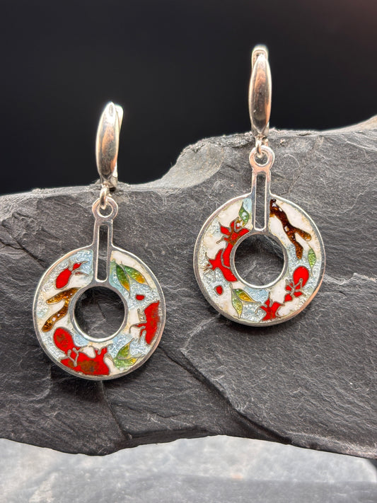 Earings “Winter Pomegranate”