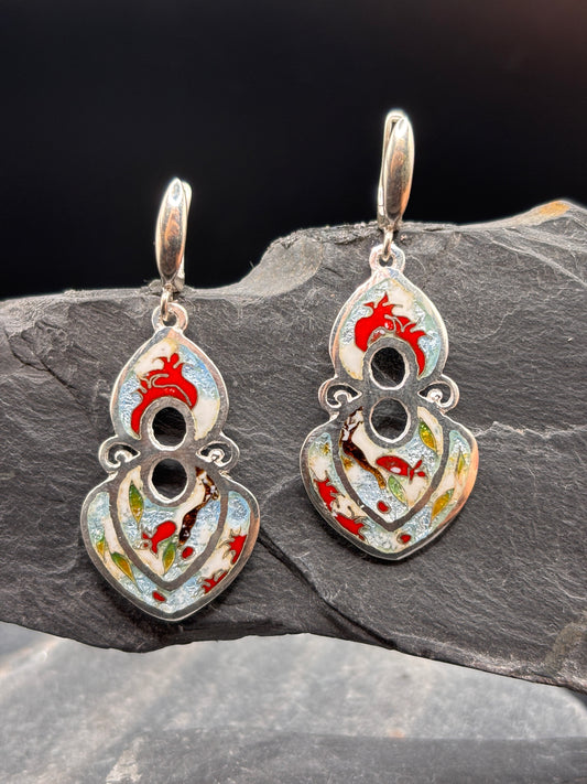 Earings “Winter Pomegranate”