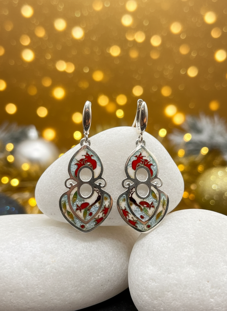 Earings “Winter Pomegranate”