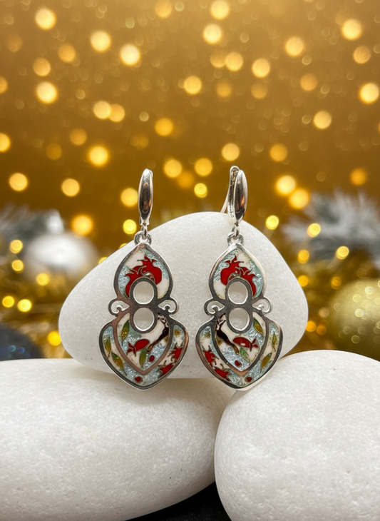 Earings “Winter Pomegranate”