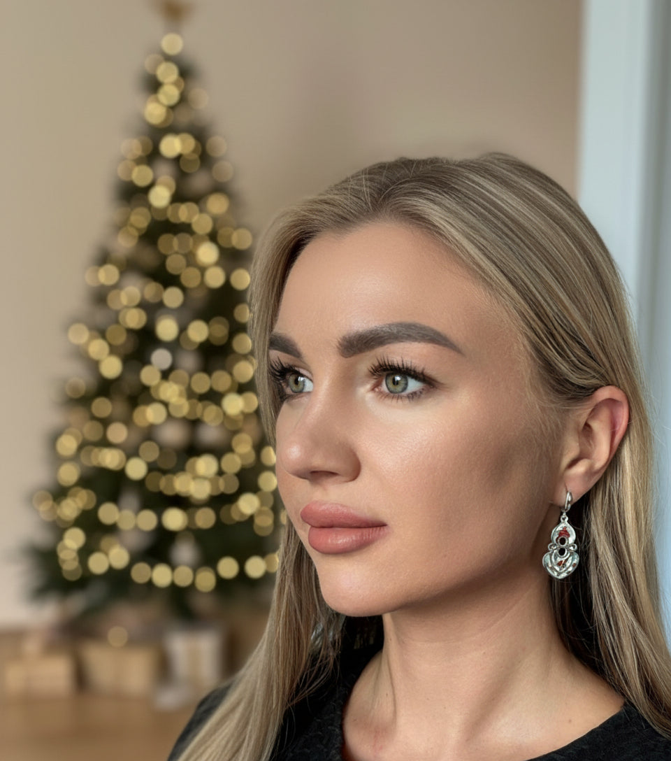 Earings “Winter Pomegranate”