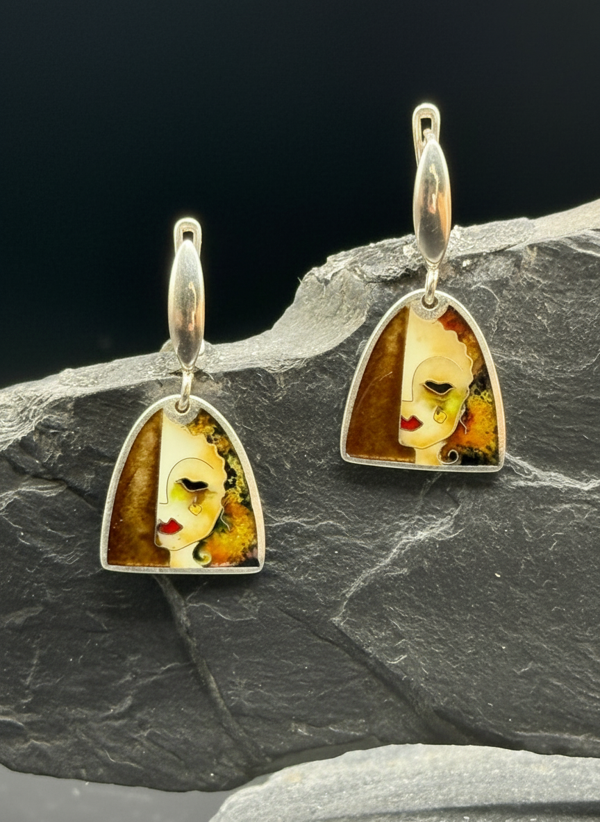 Earrings “Golden Tears” - Minanqari Art Jewelry