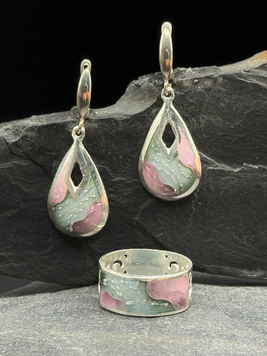 Set “Pastel Waves” - Minanqari Silver & Enamel