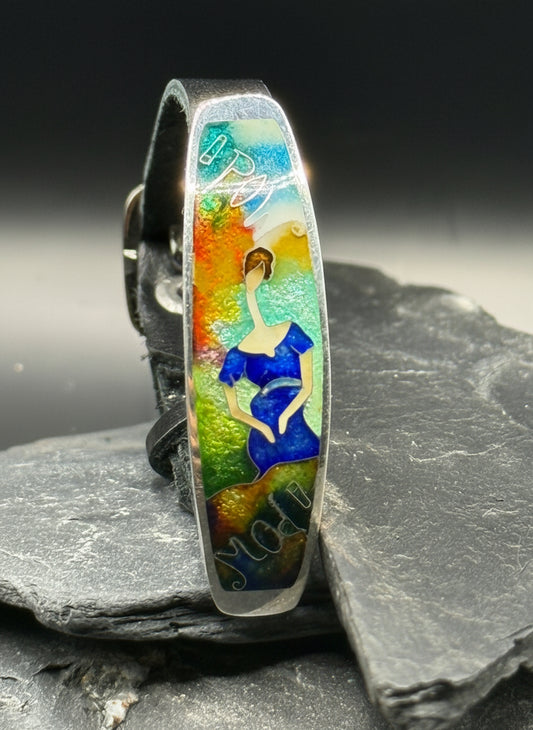 Браслет «Материнство Модильяни» — эмаль Минанкари и серебро.