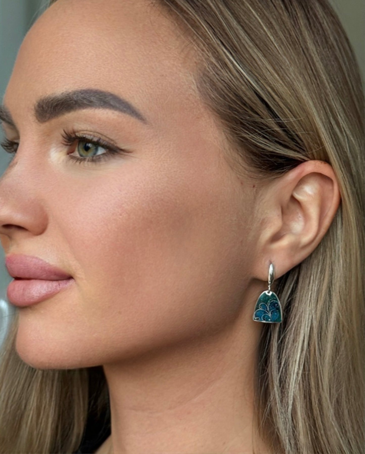 Earrings “Sea Breeze” - Minanqari Silver & Enamel