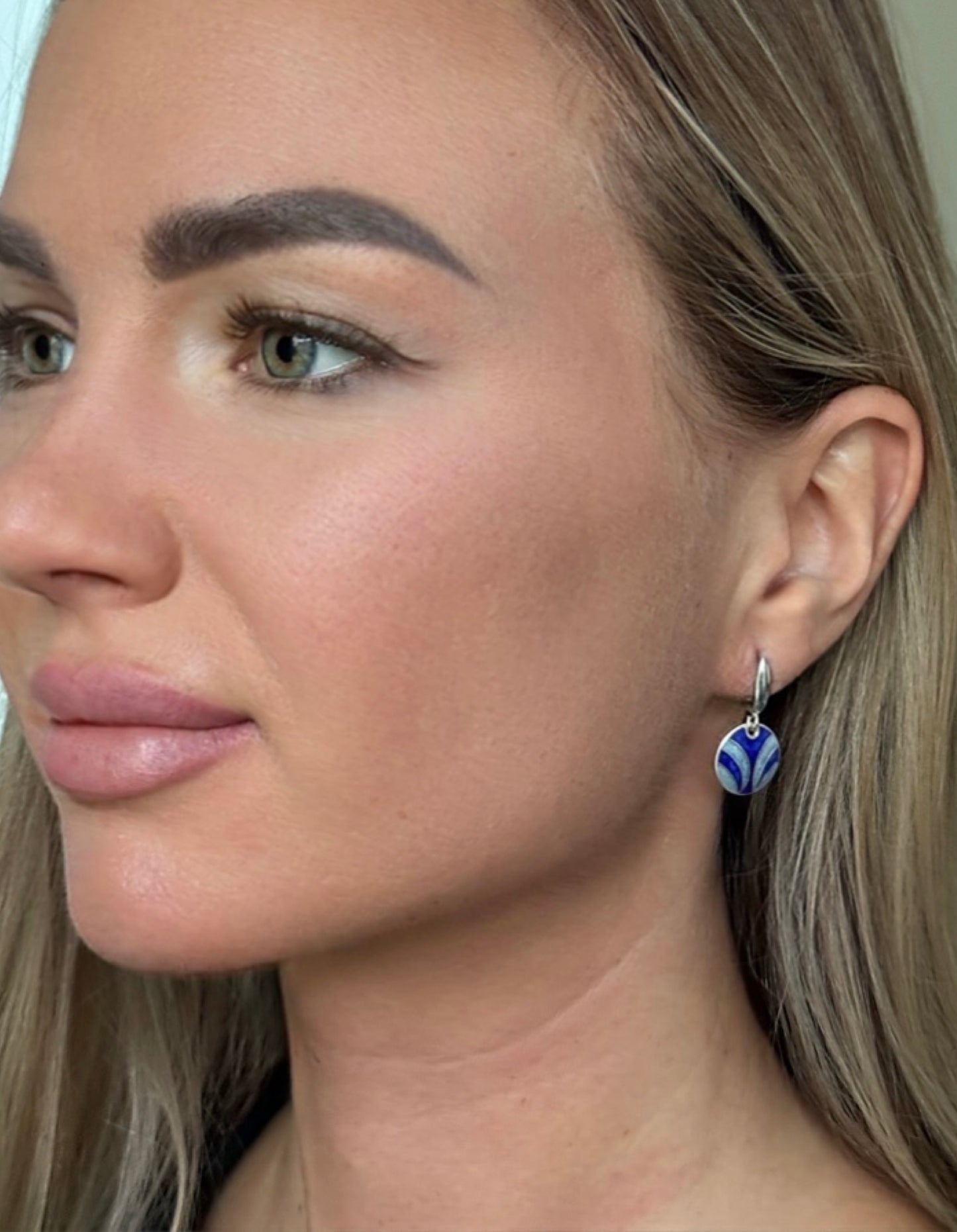 Earrings “Blue Breeze” - Minanqari Silver & Enamel