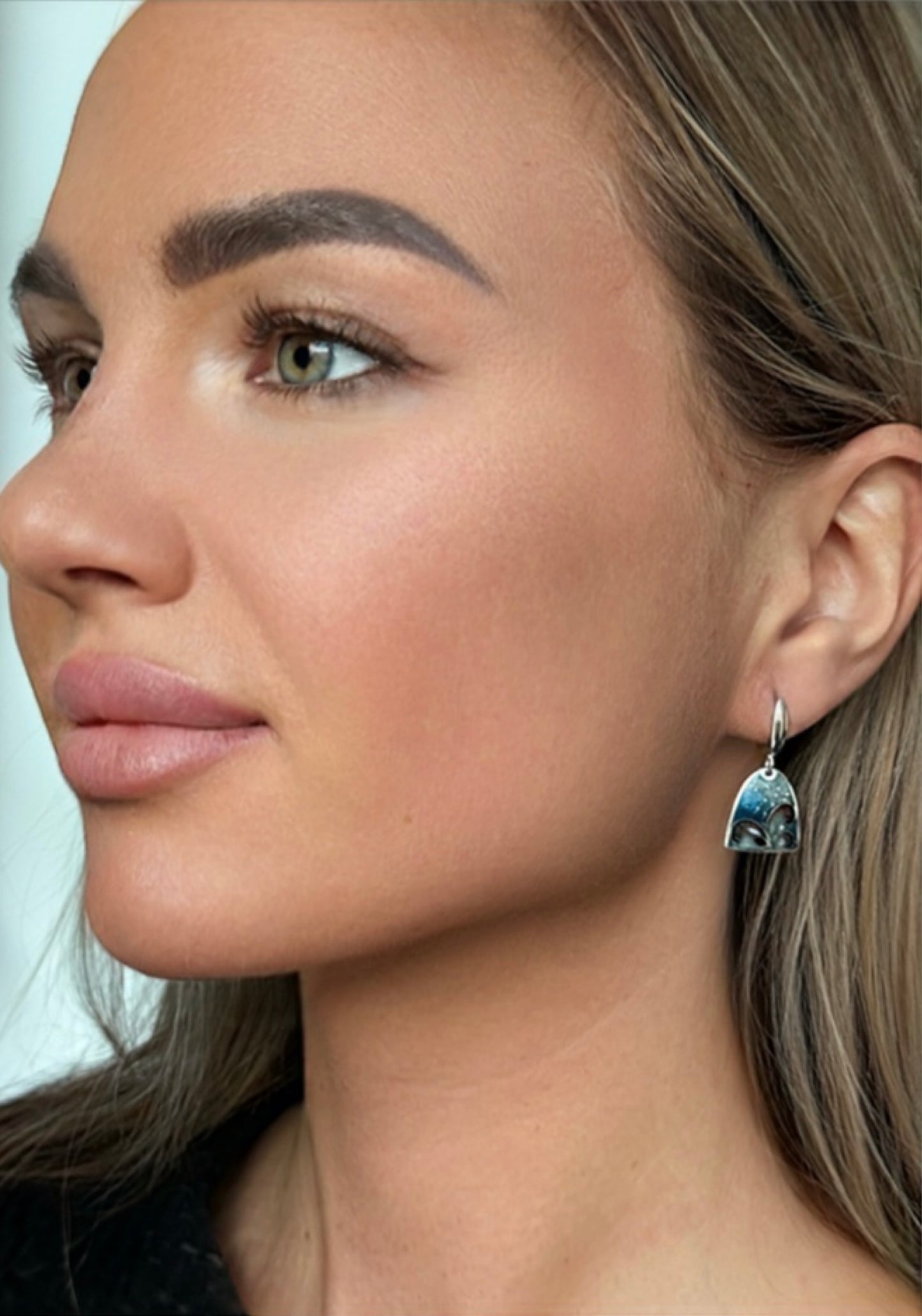 Earrings “Ocean Breeze”  – Minanqari Enamel & Silver