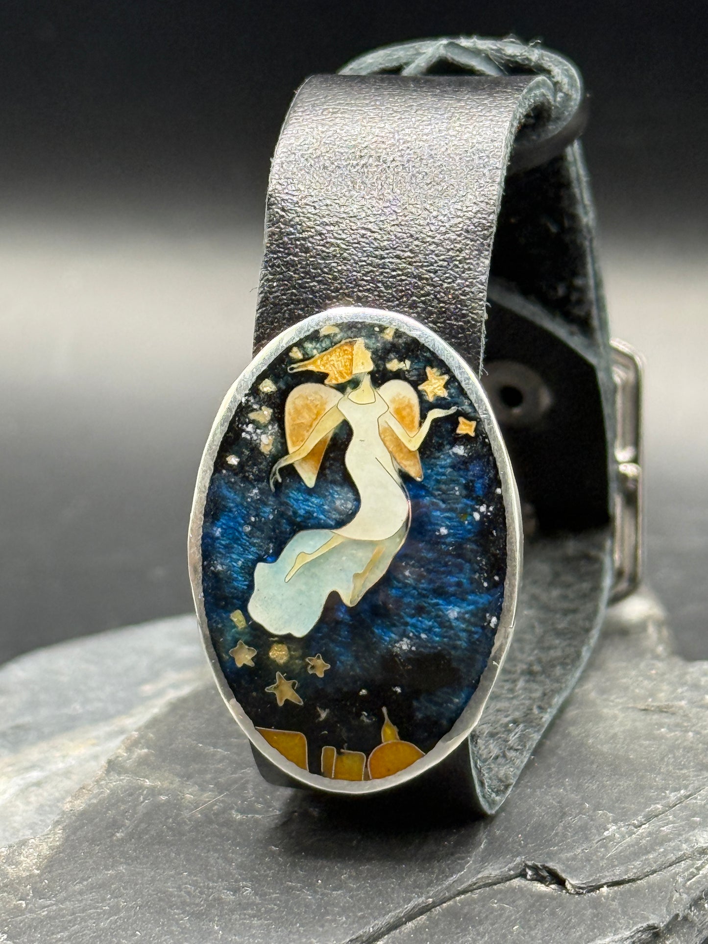Bracelet "Angel of the Night" -Minanqari Silver & Enamel