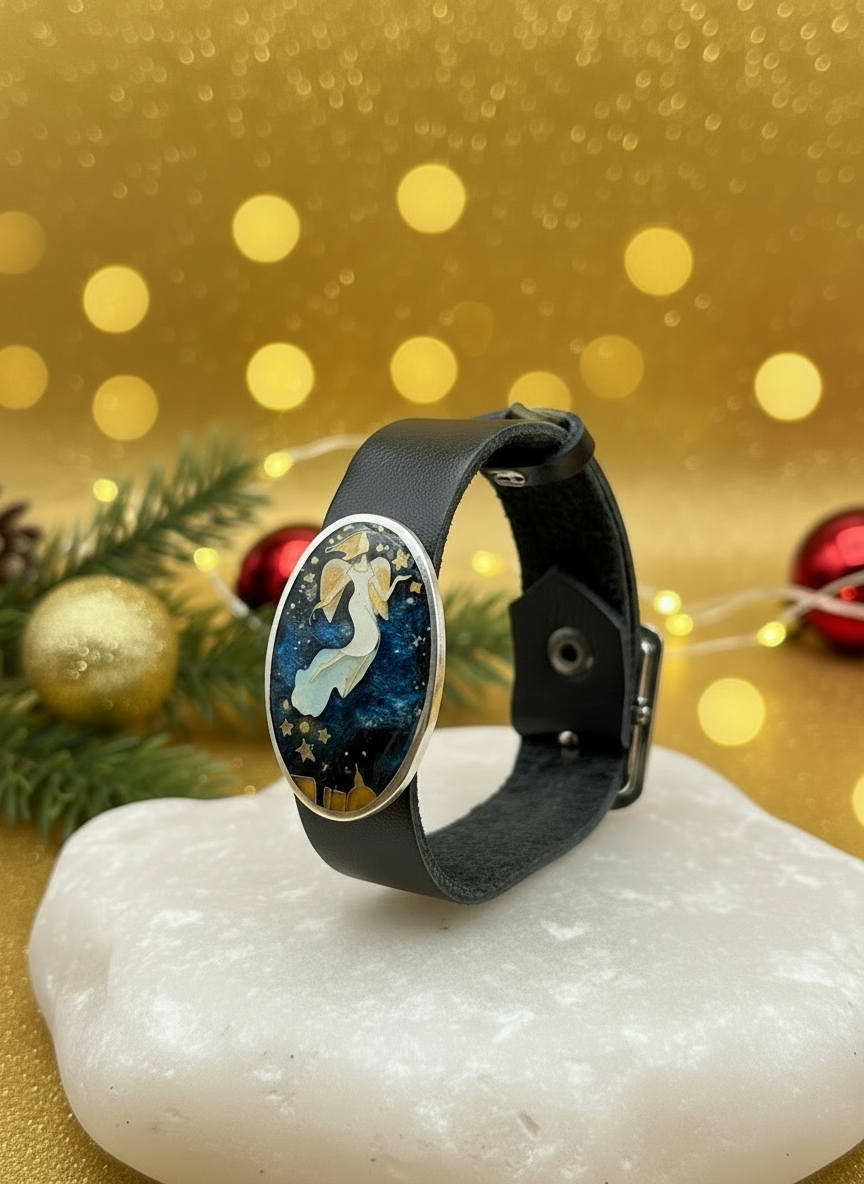 Bracelet "Angel of the Night" -Minanqari Silver & Enamel