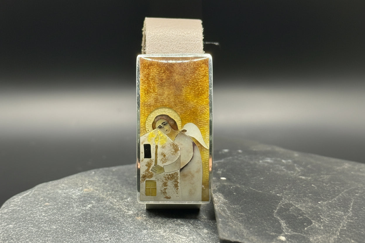 Браслет «Священная тишина» – Минанкари, серебро и эмаль.