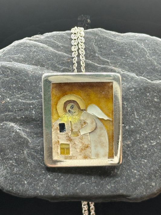 Pendant “Sacred Silence” – Minanqari Silver & Enamel