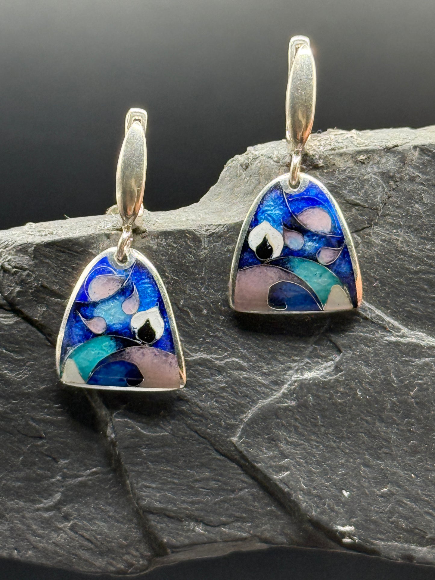 Kõrvarõngad "Blue Abstraction"