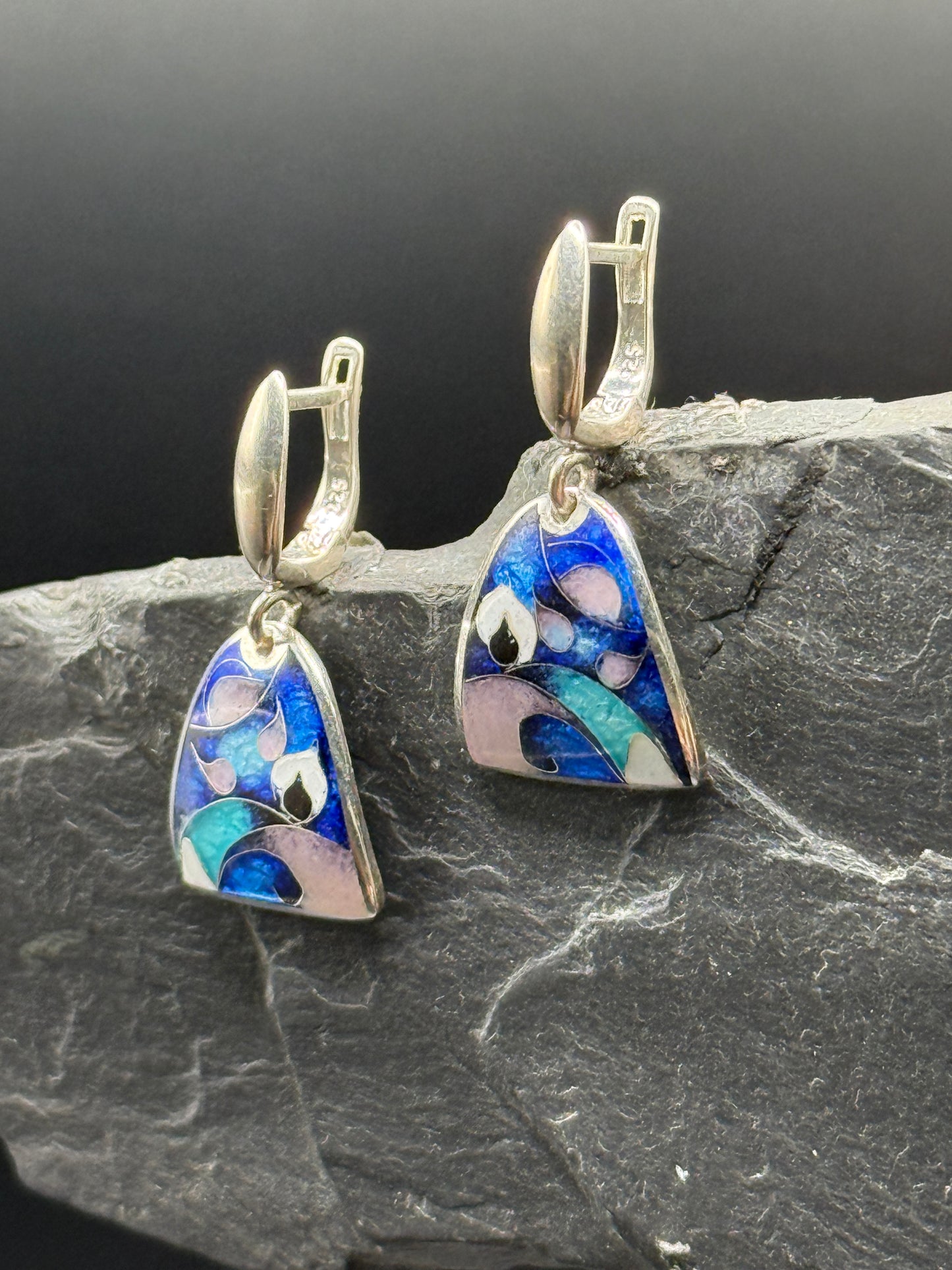 Kõrvarõngad "Blue Abstraction"