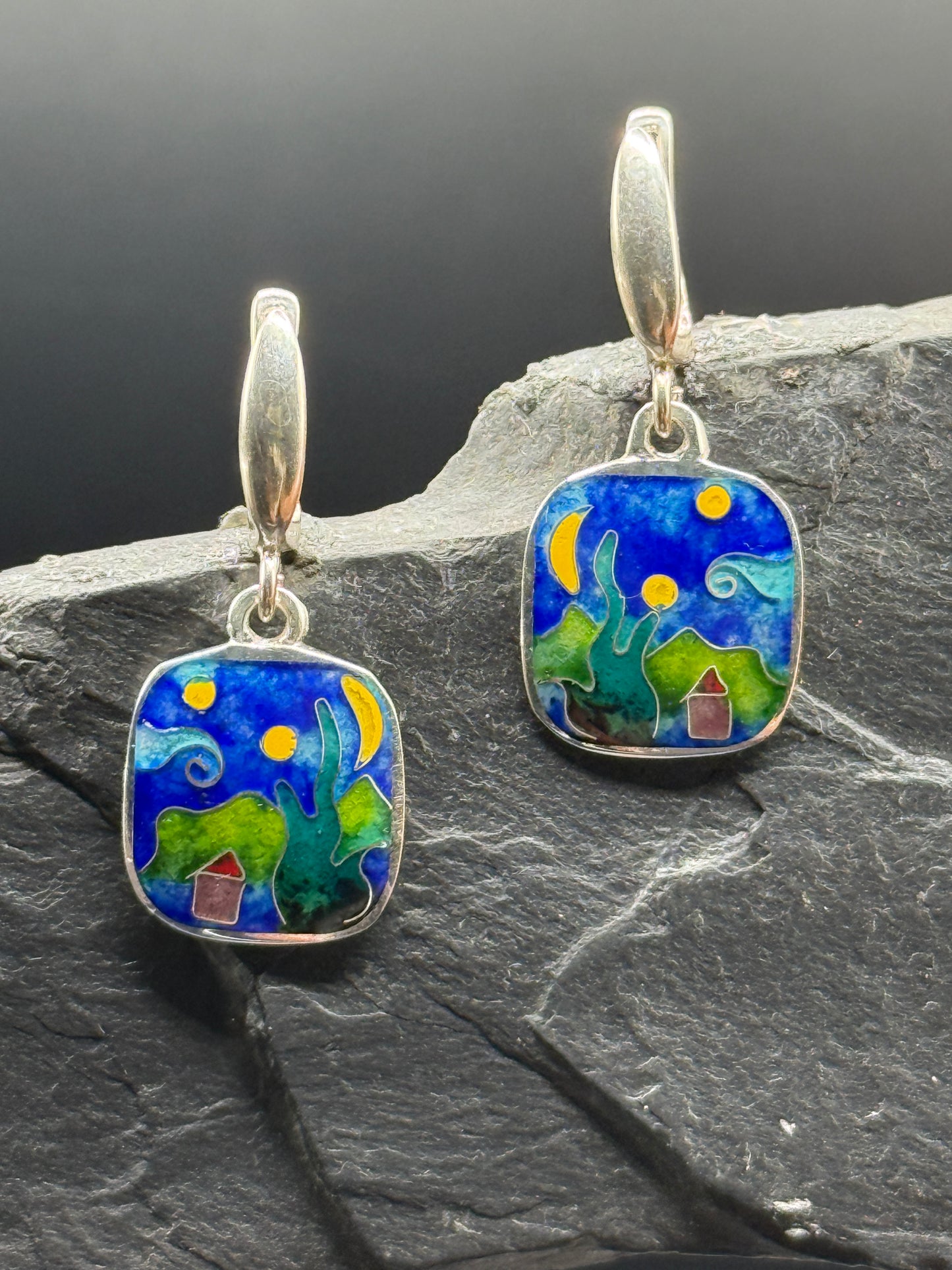 Kõrvarõngad “Tähistaevas” – Van Goghi inspireeritud Minankari ehted