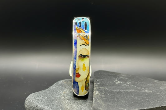 Браслет «Золотые слезы» – мотив из серебра и эмали.