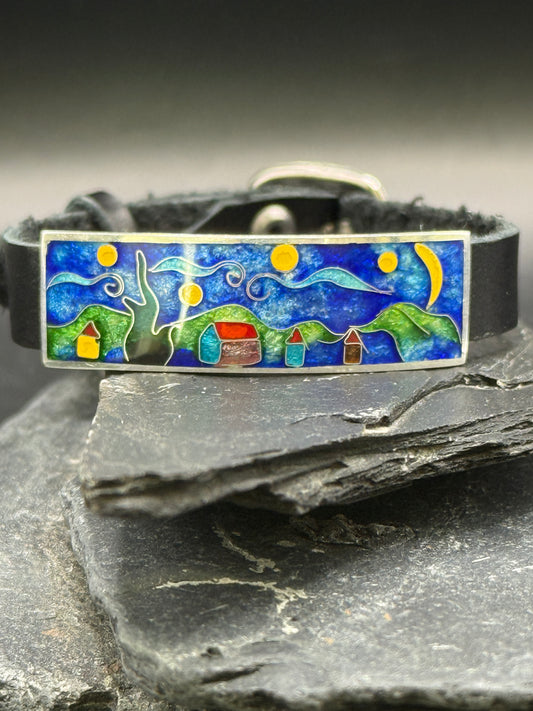 Браслет «Звездная ночь» – серебро и эмаль.