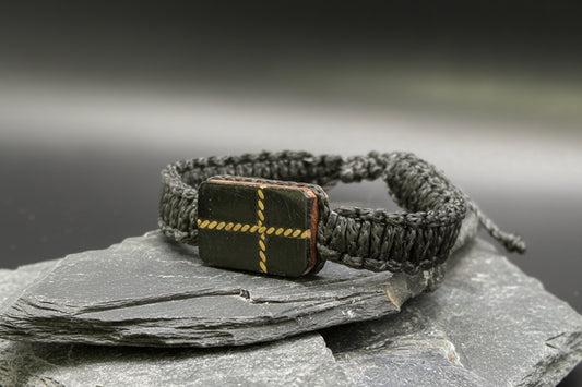 Jet Bracelet “Black Shield” – Protection Talisman Handmade