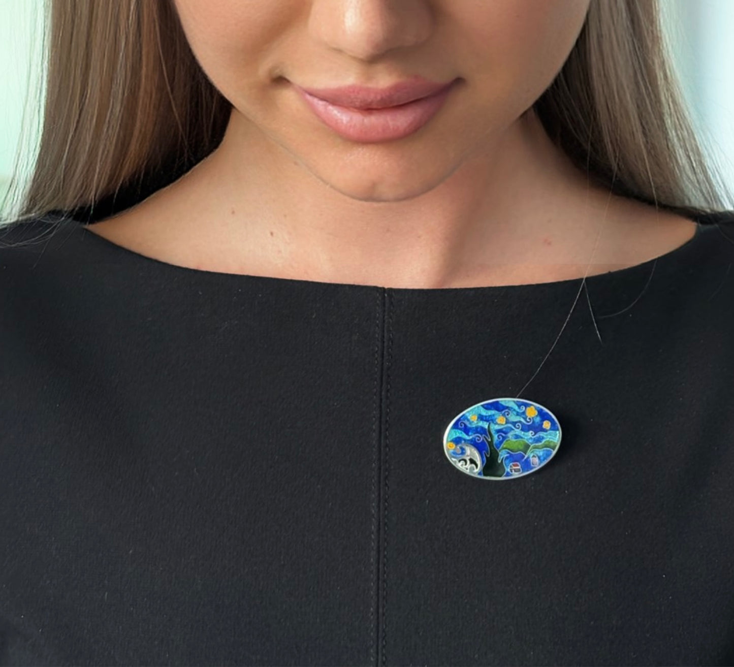 Brooch “Starry Night”