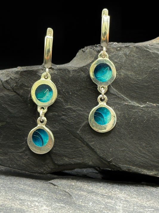 Earrings “Higher Path” – Minanqari Silver & Enamel