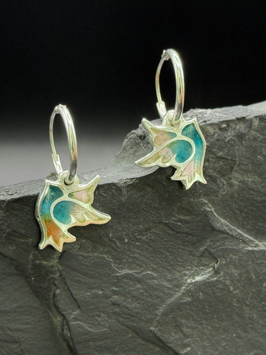 Kids Earrings “Little Birds” – Minanqari Silver & Enamel