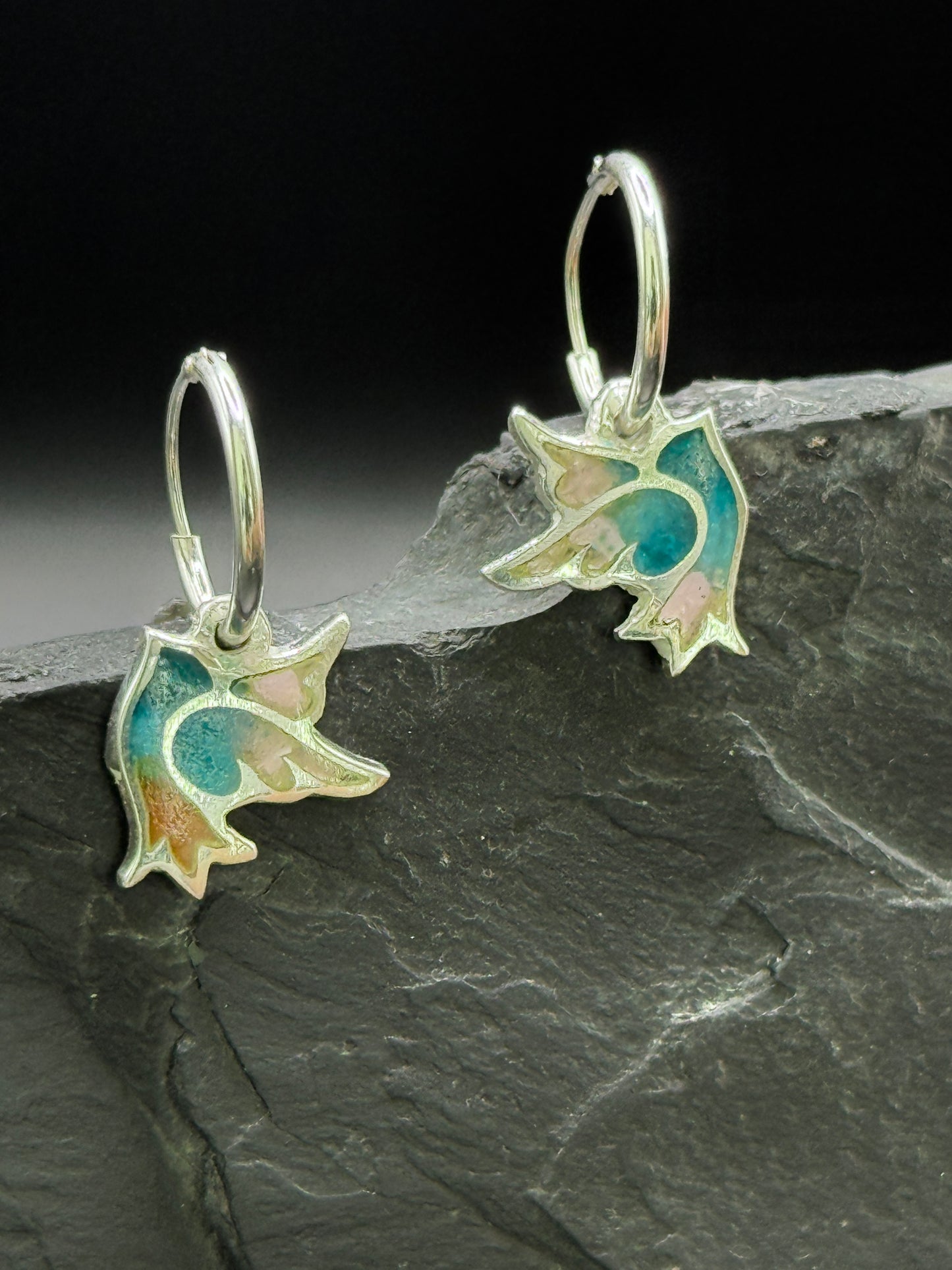 Kids Earrings “Little Birds” – Minanqari Silver & Enamel