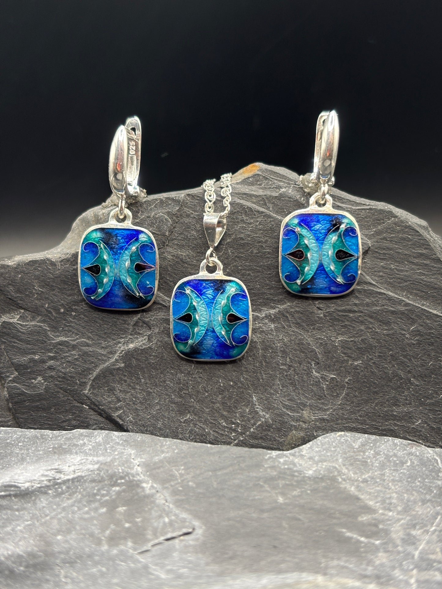 Earrings "Sea Abstraction"