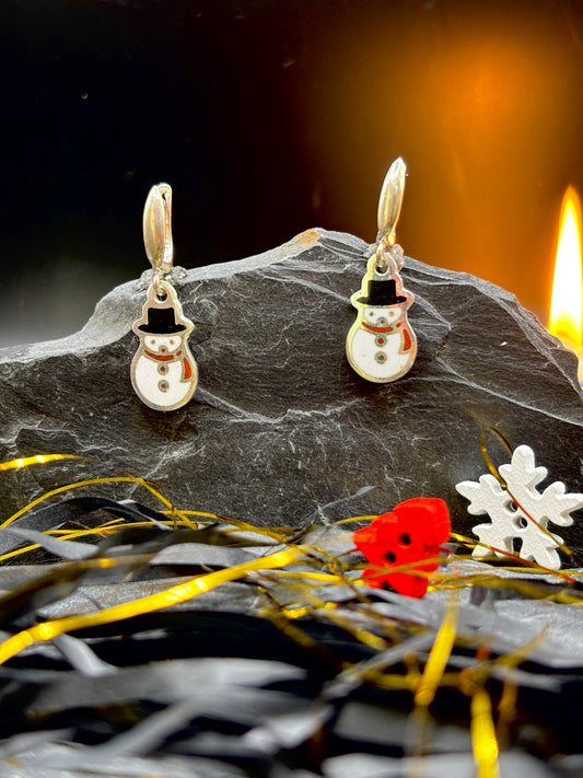 Earrings "Snowman"